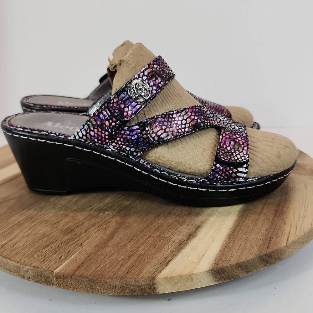 Alegria Loti Funtastic Wedge Sandals LOT-299 Women's Size 7 US / 37 EU
